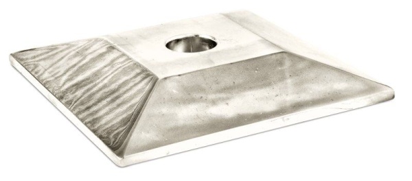 Опора регулируемая / пирамида хром D14 см, квадрат